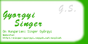 gyorgyi singer business card