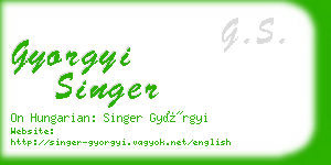 gyorgyi singer business card